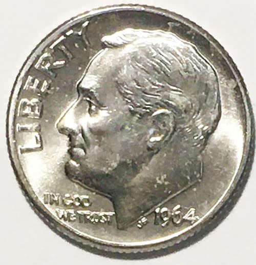 1964 D BU Gümüş Roosevelt Kuruş Seçimi Dolaşımsız ABD Darphanesi