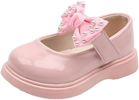 Toddler Çiçek Kız Ayakkabı Mary Jane Elbise Ayakkabı Düşük Topuk Prenses çiçekli ayakkabı için Parti Okul Düğün (Pembe, 2 Yaşında Yürümeye
