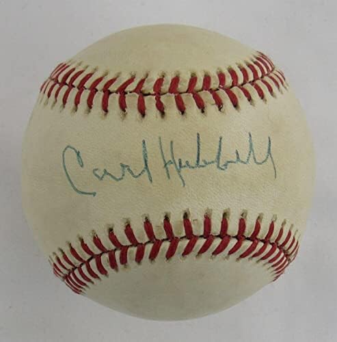 Carl Hubbell İmzalı Otomatik İmza Rawlings Beyzbol JSA BB09443-İmzalı Beyzbol Topları