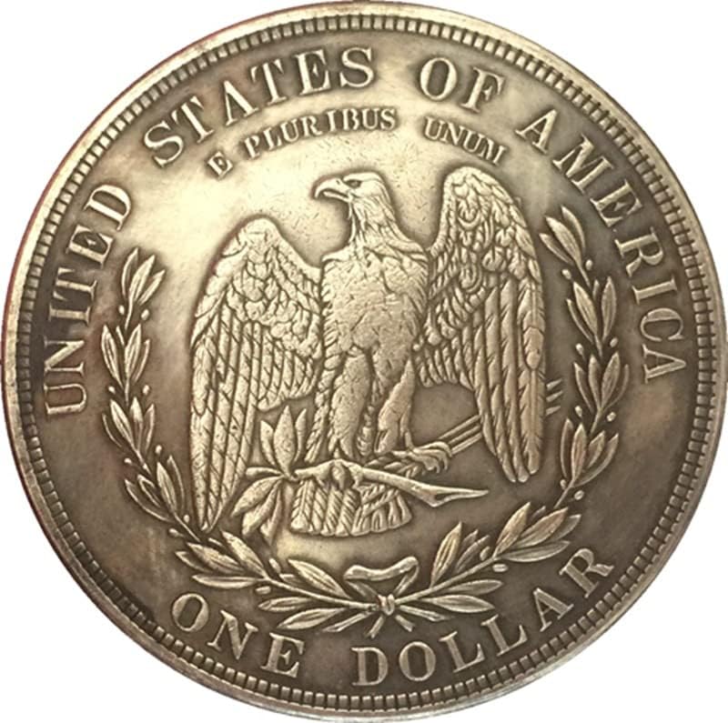 1879 Amerikan hatıra paraları Sikke Bakır Gümüş Kaplama Antika Gümüş Dolar Dış hatıra paraları Paraları El Sanatları