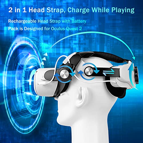 pil ile oculus quest 2 kafa bandı için, Oculus Quest 2 aksesuarları ile uyumlu kulaklık için oculus quest 2 kayışları için kafa bandı,