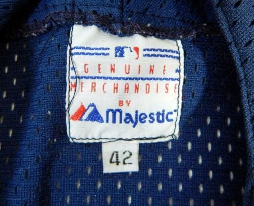 1993-96 California Angels 19 Oyun Kullanılmış Mavi Forma Vuruş Antrenmanı 42 DP14465 - Oyun Kullanılmış MLB Formaları