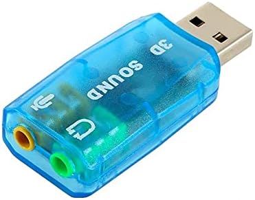 LHLLHL 1 adet 3D Ses Kartı USB 1.1 Mikrofon / Hoparlör Adaptörü Surround Ses 7.1 CH Laptop Notebook için