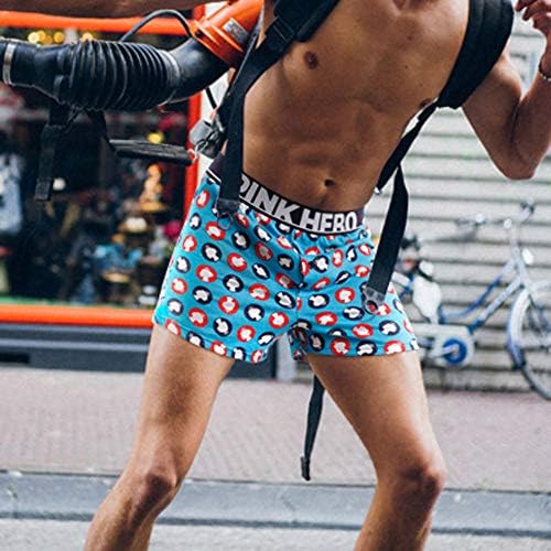Bmısegm Erkek Gövde Iç Çamaşırı PEMBE KAHRAMANLAR Erkek Boxer Külot Knickers Seksi Baskı Külot Şort Iç Çamaşırı Paketleri