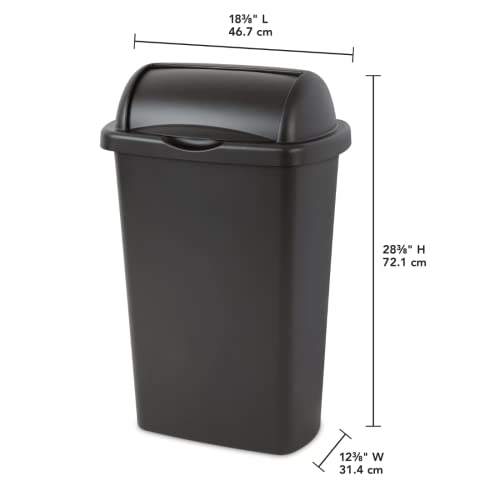 Falınlve 13 Galon Plastik Dokunmatik Üst Kapak çöp tenekesi, Rulo Üst Mutfak çöp tenekesi Ev, Mutfak ve Banyo Çöp - 4 Paket