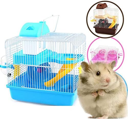 CXDTBH Hamster Sıçan Kafesi Sürgülü Oda ile Çift Katmanlı Pet Yuva Kale Evcil Hayvan Malzemeleri evcil hayvan kafesi