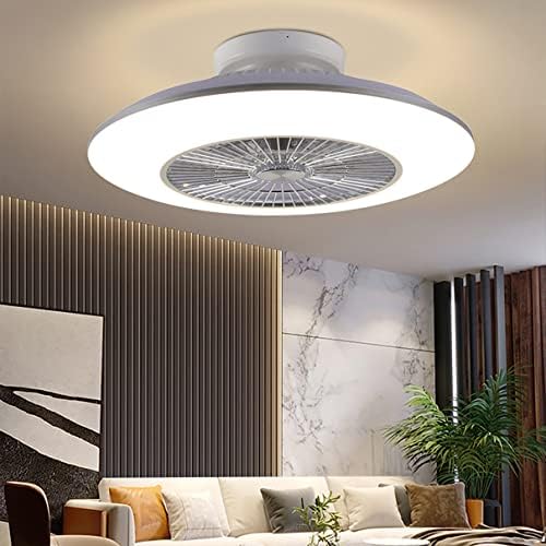 FEHUN Modern Fan ile tavan ışık 3 renk dim sessiz uzaktan kumanda yatak odası Fan tavan ışıkları ile zamanlayıcı Kapalı yemek odası