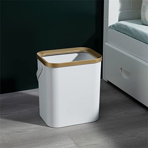 WENLII Altın çöp tenekesi Mutfak Banyo için Dört Ayaklı İtme Tipi Plastik Dar çöp tenekesi kapaklı (Renk : Beyaz-dinozor Karalama4,