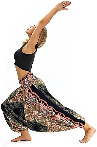 Yoga Harem pantolon Kadınlar için Rahat Gevşek Pantolon Baggy Boho Aladdin Tulum