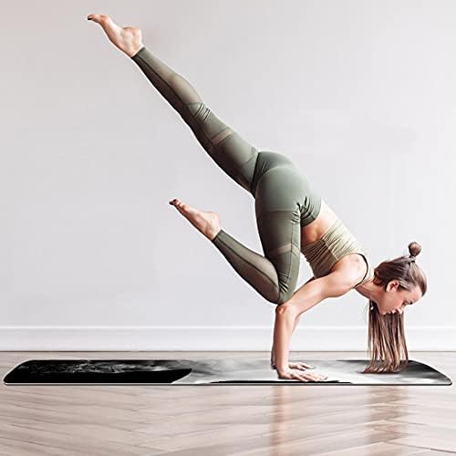 Yoga Mat Kurt Siluet Uluyan Dolunay Çevre Dostu Kaymaz fitness egzersiz matı Pilates ve Zemin Egzersizleri