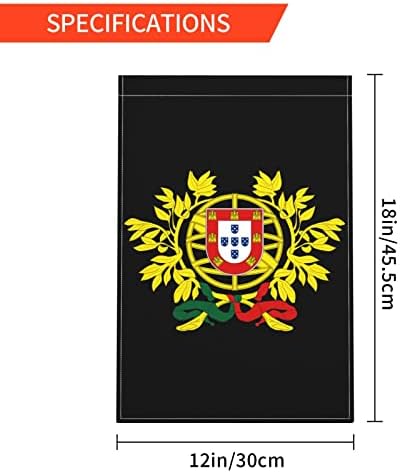 Arması Portekiz Bahçe Bayrağı 12x18in Kapalı Açık Dekorasyon Afiş