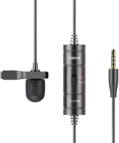 BOYA İLE-BY-M1S Yükseltilmiş Yaka Mikrofon Omni-Yönlü Kondenser Yaka Mikrofon 3.5 mm TRRS Fiş 6 M Uzun Kablo Gerek Pil için Smartphone