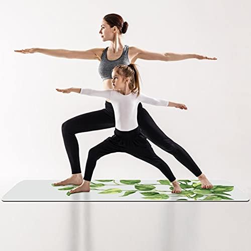 Siebzeh Yeşil Turp Premium Kalın Yoga Mat Çevre Dostu Kauçuk Sağlık ve Fitness Kaymaz Mat Her Türlü Egzersiz Yoga ve Pilates (72 x