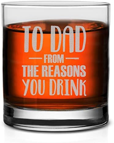 Veracco İçin Baba Gelen Reosons Size İçecek viski bardağı Komik Doğum Günü Hediyeleri Babalar Günü İçin Baba (Şeffaf, Cam)
