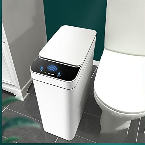 XBWEI Akıllı Indüksiyon Otomatik çevirme çöp tenekesi Ev Tuvalet Dar Boşluk Basınç Halkası Çöp Sıralama çöp tenekesi ( Renk : OneColor