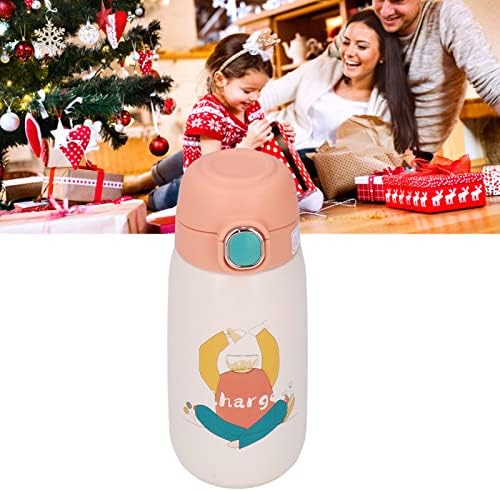 LISND vakumlu su şişesi, Paslanmaz Çelik Taşınabilir Su Şişesi Paslanmaz Çelik Çocuklar için Çocuk Seyahat için bir Güneş Turuncu