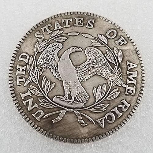 Antika El Sanatları Amerikan 1795 Pirinç Gümüş Kaplama Eski Gümüş Dolar Para 0012
