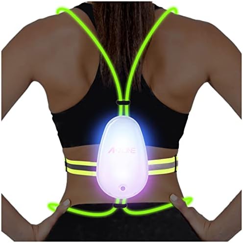 Koşucular için A-ZONE koşu lambaları Yüksek görünürlük Led yansıtıcı Yelek Geceleri koşu / bisiklet için USB şarj edilebilir yansıtıcı