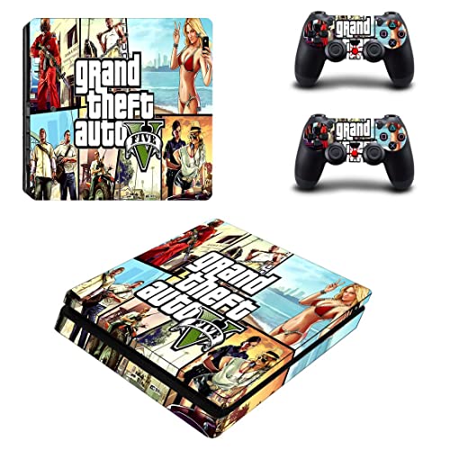 Için PS4 İNCE Oyun Grand GTA Hırsızlık Ve Otomatik PS4 veya PS5 Cilt Sticker PlayStation 4 veya 5 Konsol Ve Kontrolörleri Çıkartması