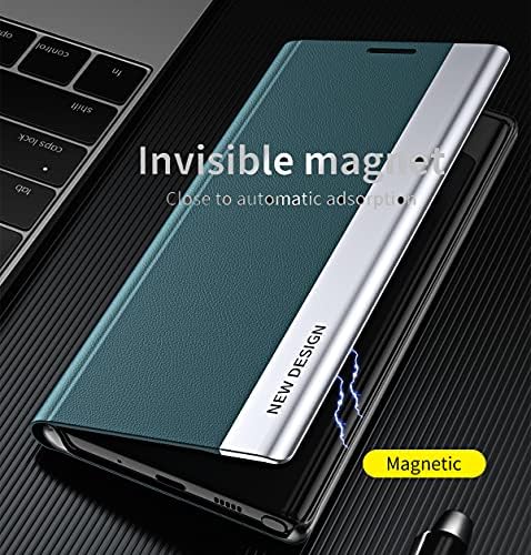 CCSmall OnePlus N200 5G Braketi Manyetik deri kılıf TPU Darbeye Dayanıklı Koruma Flip telefon kılıfı ıçin OnePlus N200 5G CX Sarı