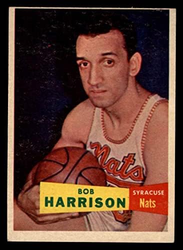 1957 Topps 63 Bob Harrison Syracuse Vatandaşları-BSKB (Basketbol Kartı) VG Vatandaşları-BSKB Michigan