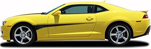 Orijinal Sustalı: 2010-2015 Chevy Camaro Kaput Mızrakları ve Yan Gövde Kapısı Vurgulu Şeritleme Vinil Grafik Çıkartma Şeritleri ile