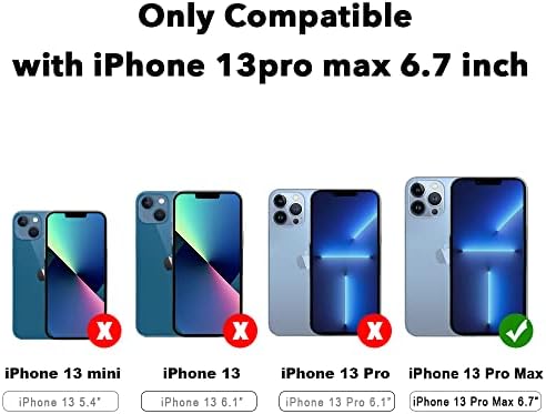 hepıx iPhone 13 Pro Max için Tasarlandı Mermer Kılıf 6.7 inç 2021, iPhone 13 Pro Max için Siyah Kılıf, Koruyucu iPhone 13 Pro Max Telefon