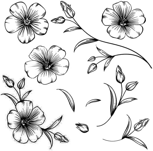 Arbuya DIY Çiçek Yaprakları Dekoratif Açık Damga Kart Yapımı ve Scrapbooking için
