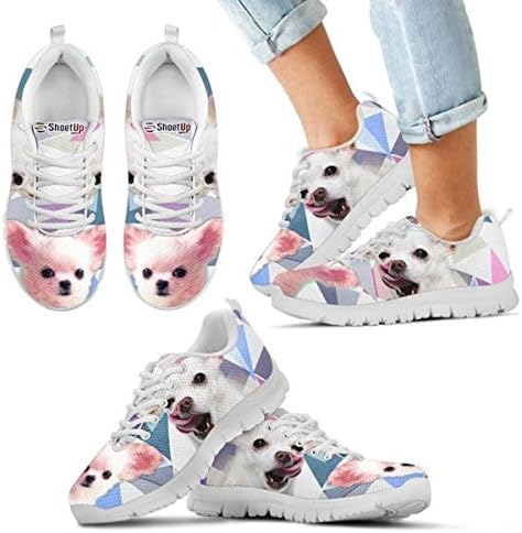 Sanatçı Bilinmeyen Çocuk Spor Ayakkabı-Beyaz Chihuahua Köpek Baskı çocuk Rahat Koşu Ayakkabıları
