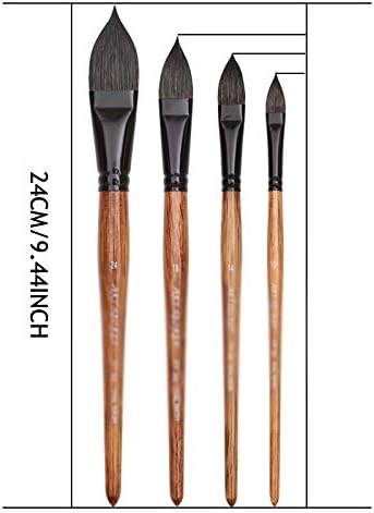 JJZXC Oval Sanatçı Suluboya Boya Fırçası Sanat Yumuşak Fırça Boyama Kalem Guaj Yıkama / Paspas Boyama Malzemeleri