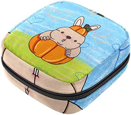 ORYUEKAN temizlik peçeteleri saklama çantası, Taşınabilir Dönem Çantası Kadınlar Kızlar için Adet Fincan Çantası, Karikatür Hayvan