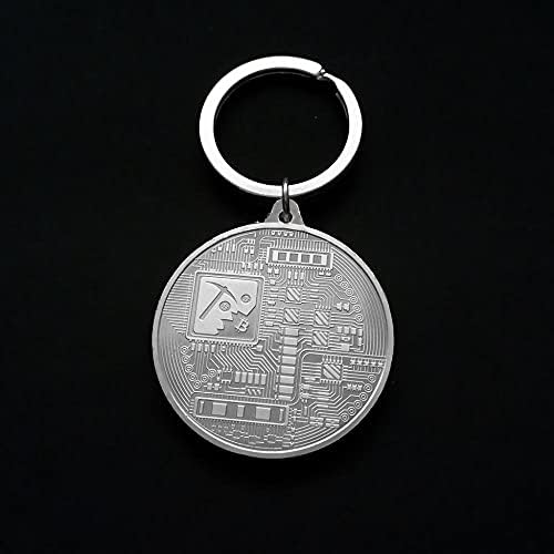 1 Adet hatıra parası Altın Kaplama Gümüş Sikke Bitcoin Anahtarlık Sanal Cryptocurrency 2021 Sınırlı Sayıda Koleksiyon Sikke Koruyucu