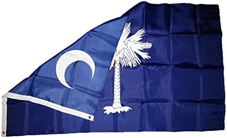 AES 3x5 Güney Carolina Eyaleti SC 210D Naylon Bayrak 3'x5 ' 2 Klips
