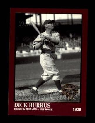 1994 Conlon Burgundy 1238 Dick Burrus Boston Braves (Beyzbol Kartı) NM / MT Braves