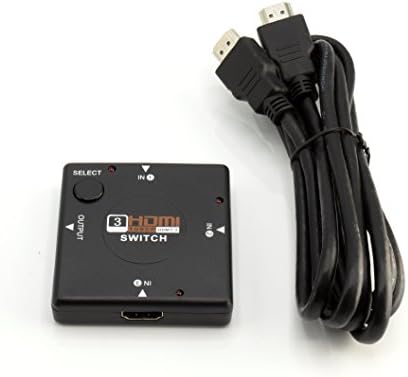 3 Port HDMI Anahtarı Kiti-IR Uzaktan Kumandalı 4K HDMI Switcher ve 3'ü 1 arada Oyun Konsolu için HDMI Kablosu-4K, 1080P, 3D'yi destekler
