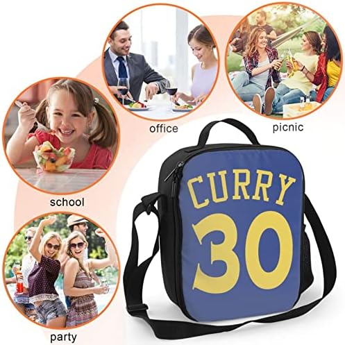 Changzixlaw Golden State basketbol Cu-rry hayranları 30 erkek kız erkek kadın öğle yemeği çantası yemek kabı boyunca ısı tutma taşınabilir