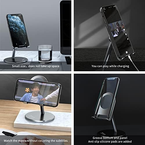 Poıtcto Masa Cep Telefonu Standı Telefon Tutucu-Açı Ayarlanabilir Telefon Cradle Dock iPhone ile Uyumlu 14 13 12 11 Pro Max X Xr 8