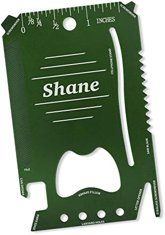 Boyut 9 Shane - Lazerle Oyulmuş, Eloksallı Metal Kişiselleştirilmiş Cüzdan Aracı